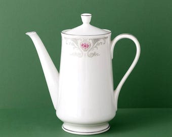 Vintage Alberon Translucent China Teapot: Floral Japanese Tea Ware