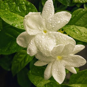 Arabian Jasmine Live Plants: Double White Flowers  - 6&quot; Pot 10&quot;-15&quot; Tall
