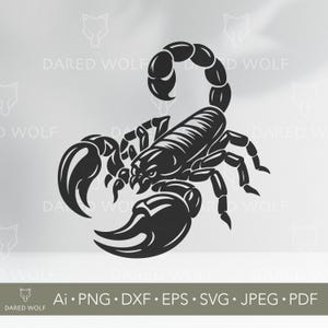 Scorpion Vector Art | Zodiac Scorpio SVG for Cricut and Silhouette | Tattoo Svg | Aggressive Insect Design for Vinyl Cutting Projects