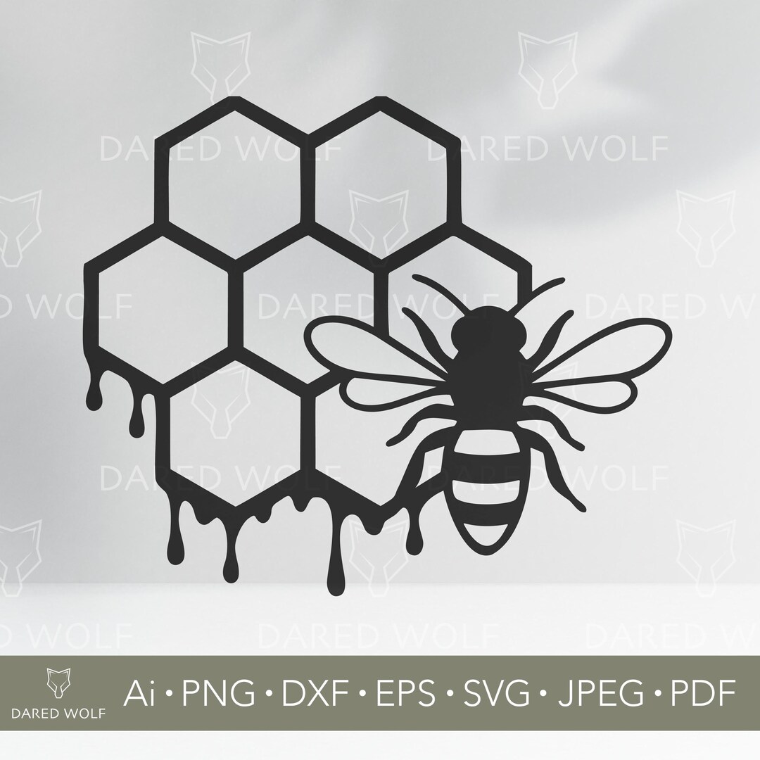 Bee and Honeycomb SVG: Nature-inspired Vector Art (digital File) - Etsy
