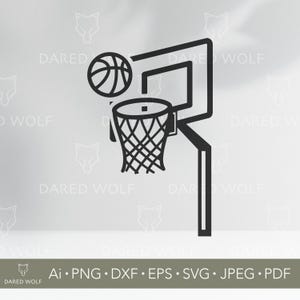 Basketball Hoop Vector: Slam Dunk Silhouette (digital Design) - Etsy