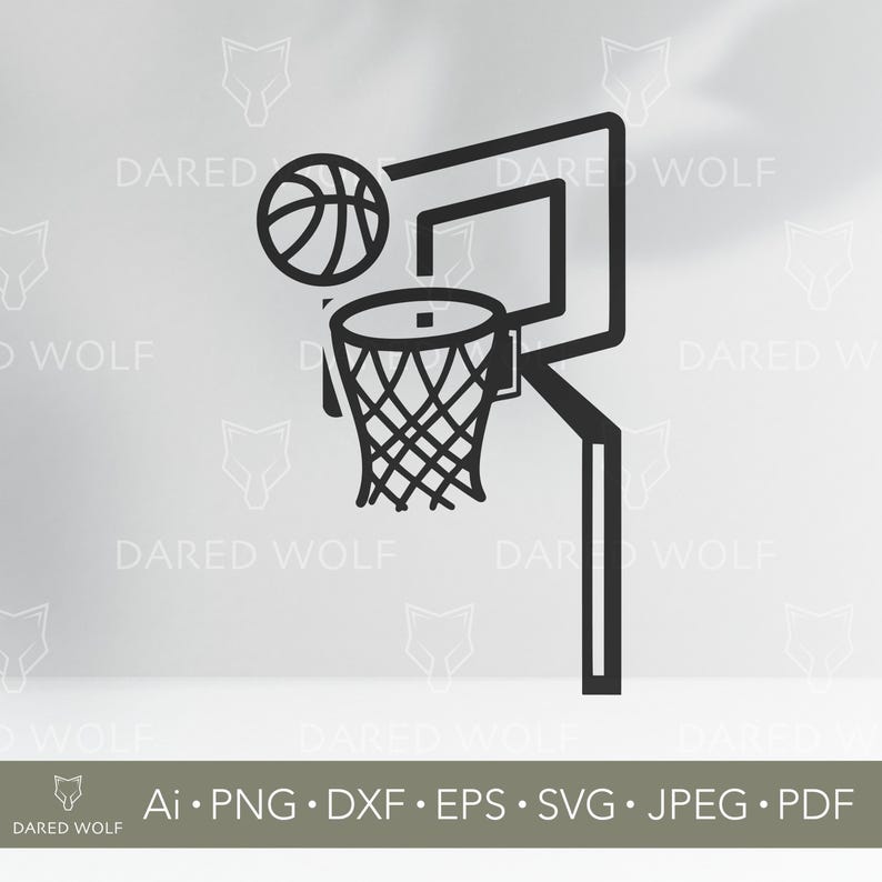 Basketball Hoop Vector: Slam Dunk Silhouette (digital Design) - Etsy