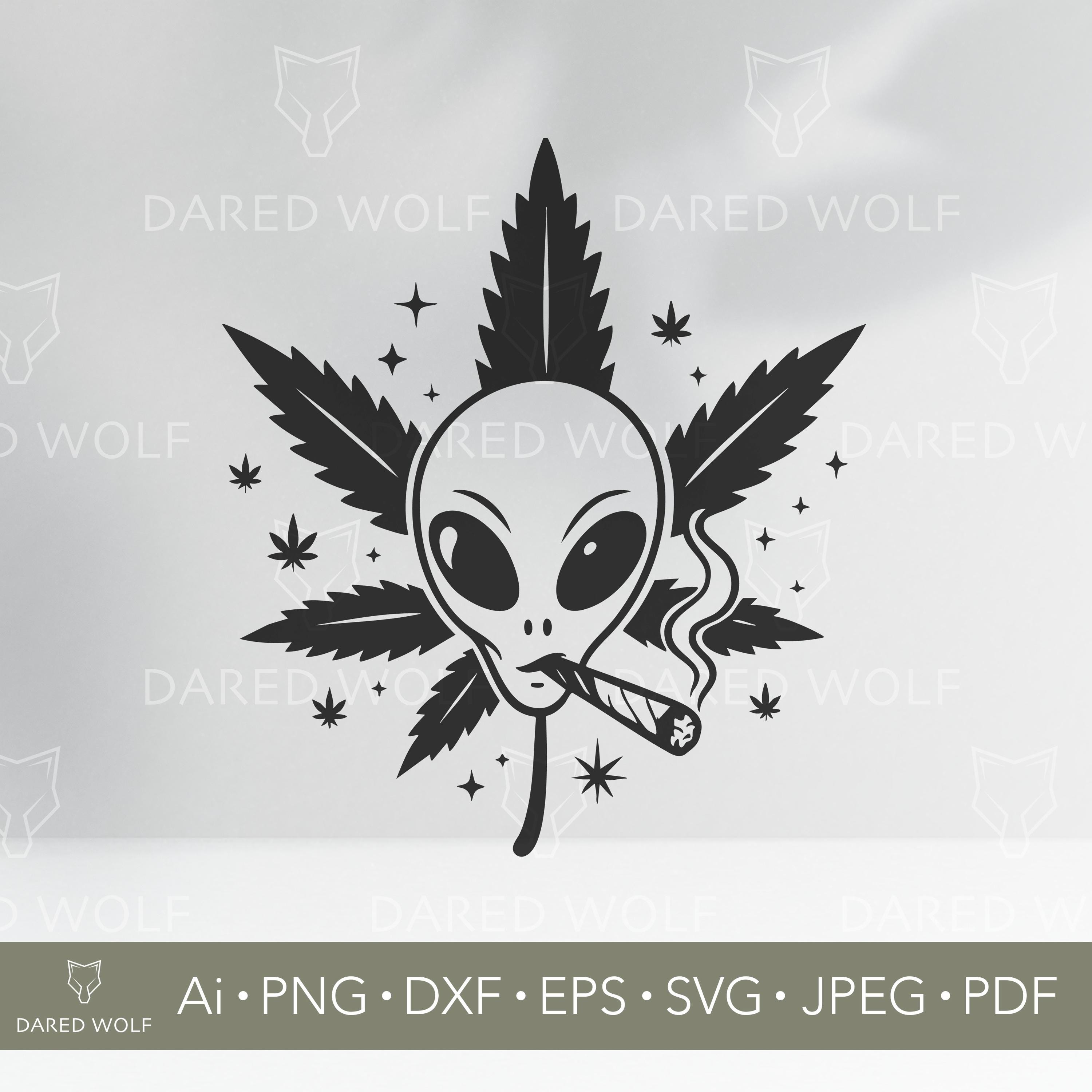 Tattoo Design Alien Smoke Male