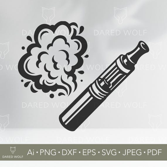 Buy Vape SVG - E-cigarette Clipart With Smoke for Vapers & DIY Projects -  Vapor Cloud Cricut Design Online in India
