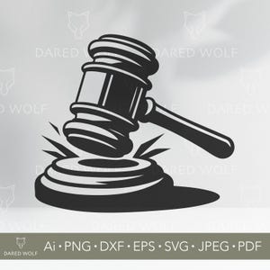 Judge Gavel SVG: Courtroom Hammer Vector Art for Cricut