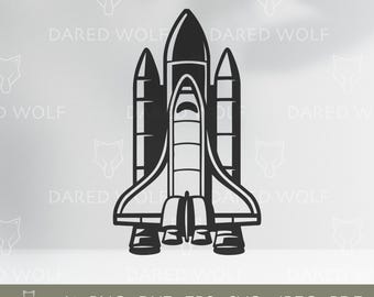 Space Shuttle SVG: NASA Rocket Vector Art for Cricut, Silhouette (Digital Download)