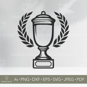 Trophy Cup SVG: Award Vector Art, Cricut Silhouette File (Digital Download