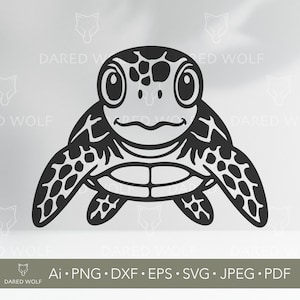 Sea Turtle SVG: Ocean Animal Vector, Beach Theme (Digital File)