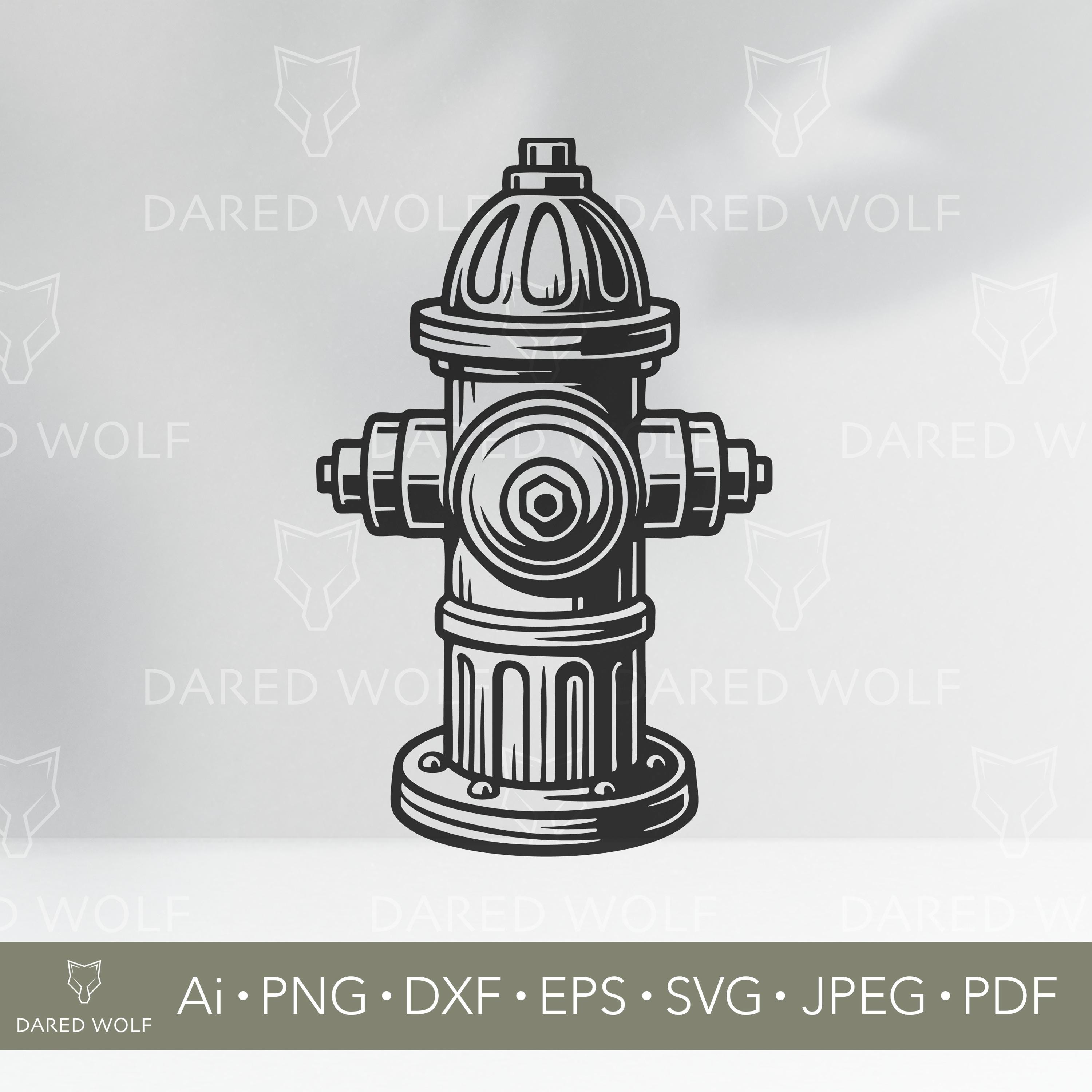 Hydrant stencil - Etsy México, image size:3000x3000