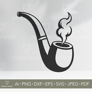 Tobacco pipe clipart - Etsy Italia, image size:300x300