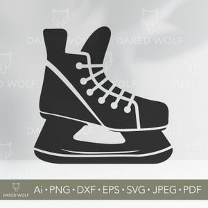 Ice Skate Vector Design | Winter Sports Hockey Boot Clipart | Digital Cut File for Cricut and Silhouette Vinyl Crafts