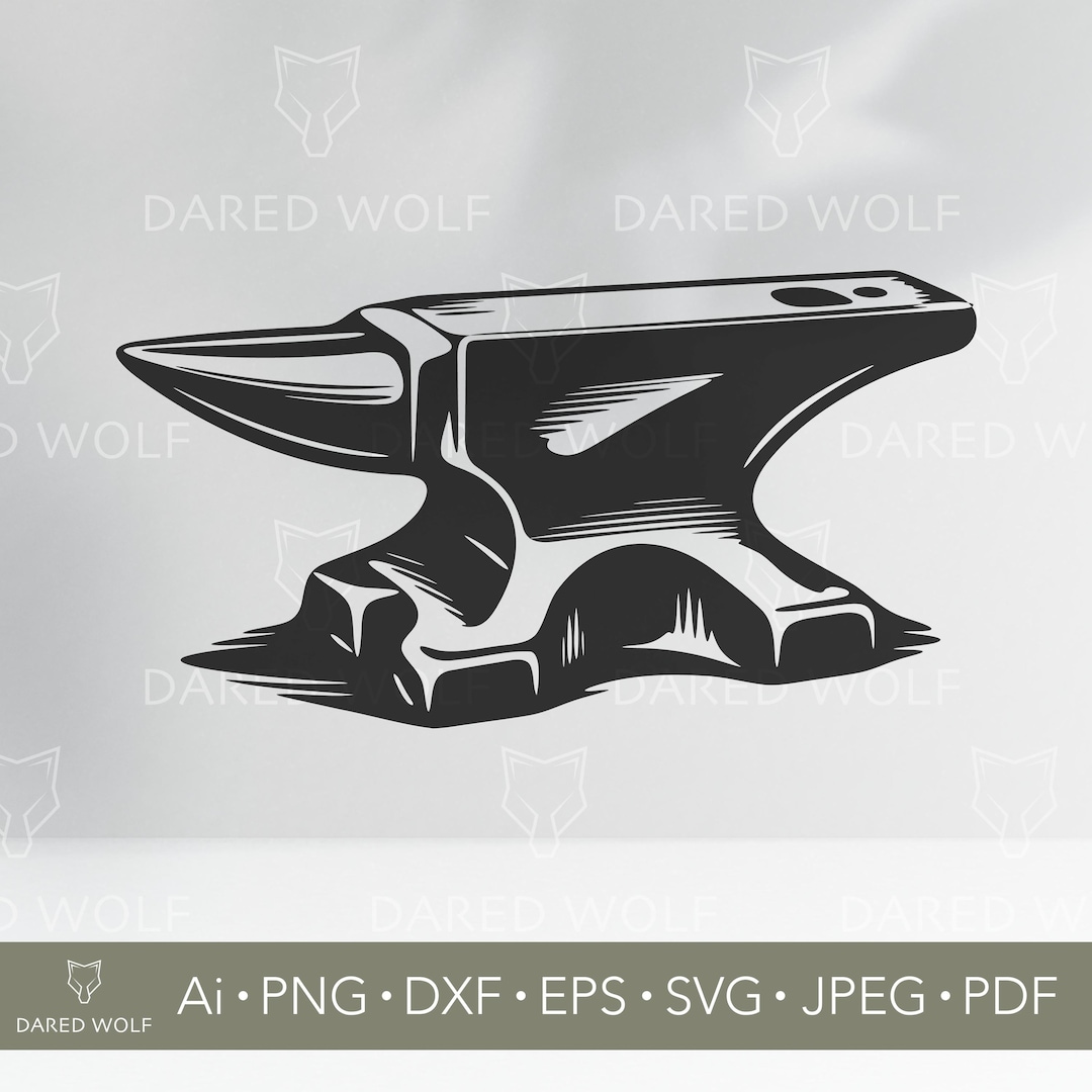 Anvil Vector Clipart - Blacksmith SVG - Vintage Retro Engraving - Forge ...