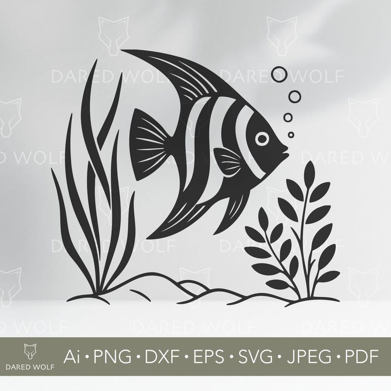 Tropical Fish SVG Vector: Sea Life Design for Cricut, Silhouette ...