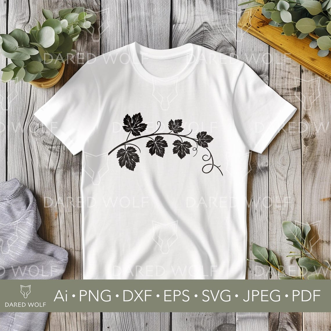 Grape Vine Vector Art | Botanical SVG for Cricut and Silhouette | Leafy ...