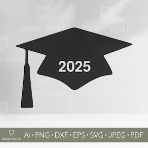 Graduation Cap 2025 Vector Art | Class of 2025 SVG for Cricut and Silhouette | Senior Year Svg | Graduate Hat Design for Vinyl Cutting