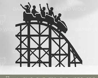 ジェットコースターのデザイン - 遊園地の乗り物のイラスト - Cricutと