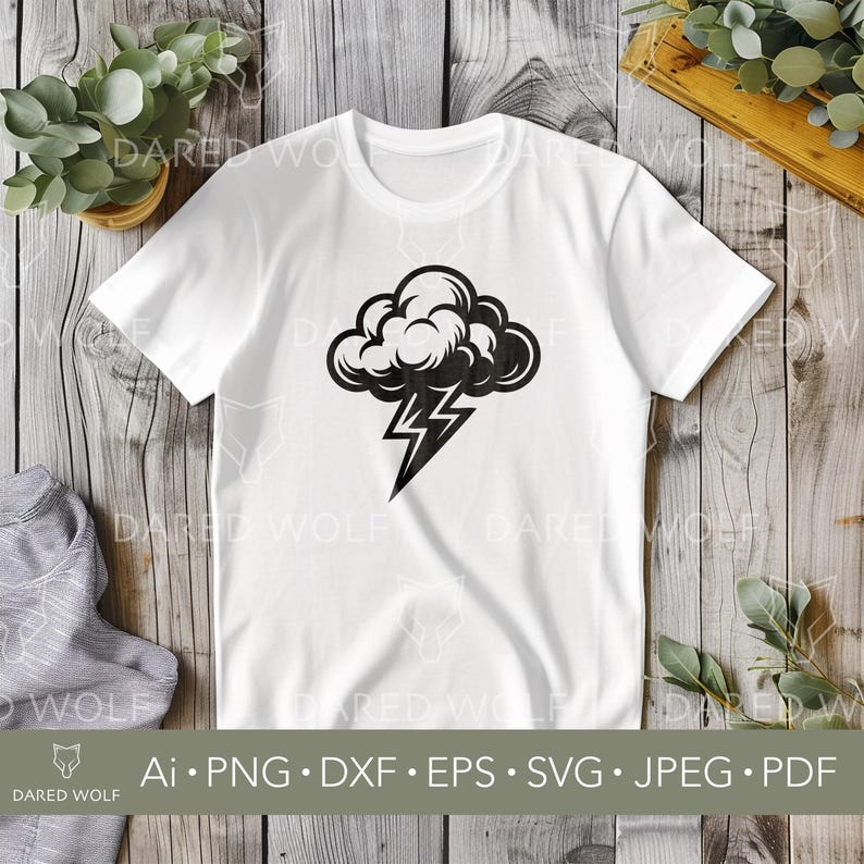 Lightning Bolt SVG - Storm Cloud Clipart - Bold Weather Icon for Cricut ...