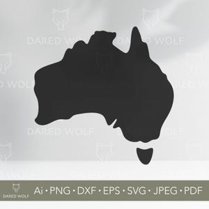 Australia Outline Vector Art | Country Map SVG for Cricut and Silhouette | Travel Svg | Aussie Pride Design for Vinyl and Craft Projects
