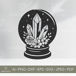 Mystical Crystal Ball SVG: Witchy Clipart Vector (Digital Download