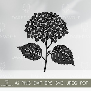 Hydrangea Flower SVG: Botanical Vector Art (Digital File)