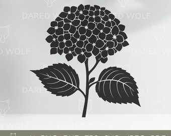Hydrangea Template Svg, Garden Flower SVG Cut File, Floral Cricut Svg ...