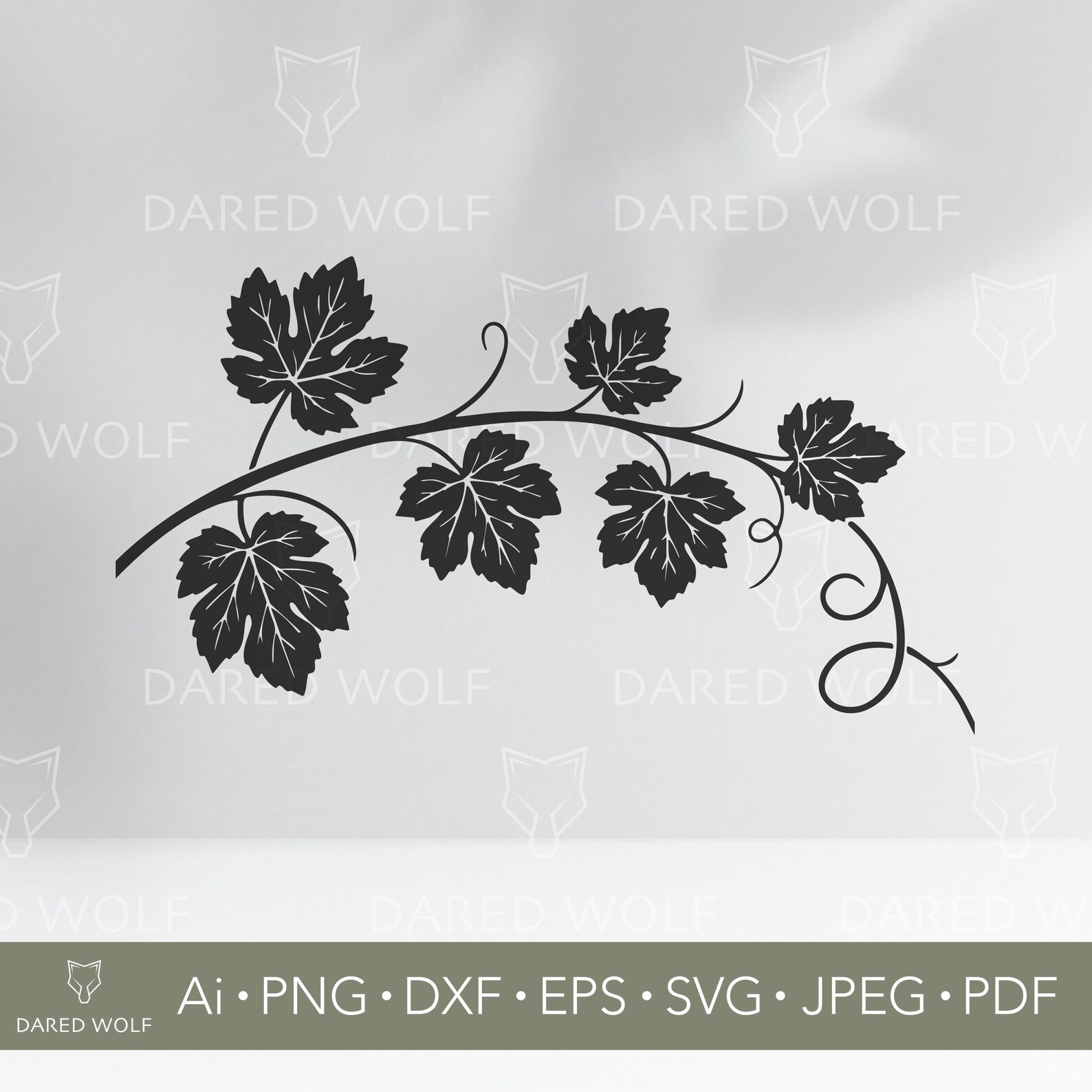 Grape Vine Vector Art | Botanical SVG for Cricut and Silhouette | Leafy ...