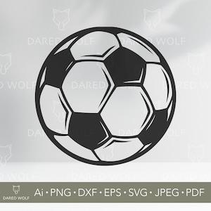 Soccer Ball SVG Clipart: Sports Theme Vector Design (Digital Download