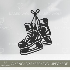 Ice Skates Vector Art | Hockey Skating Shoes Clipart | Winter Sports Design for Cricut and Silhouette Cutting