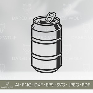 Soda Can Vector Art: Drink Clipart, Cricut & Silhouette (Digital Download)