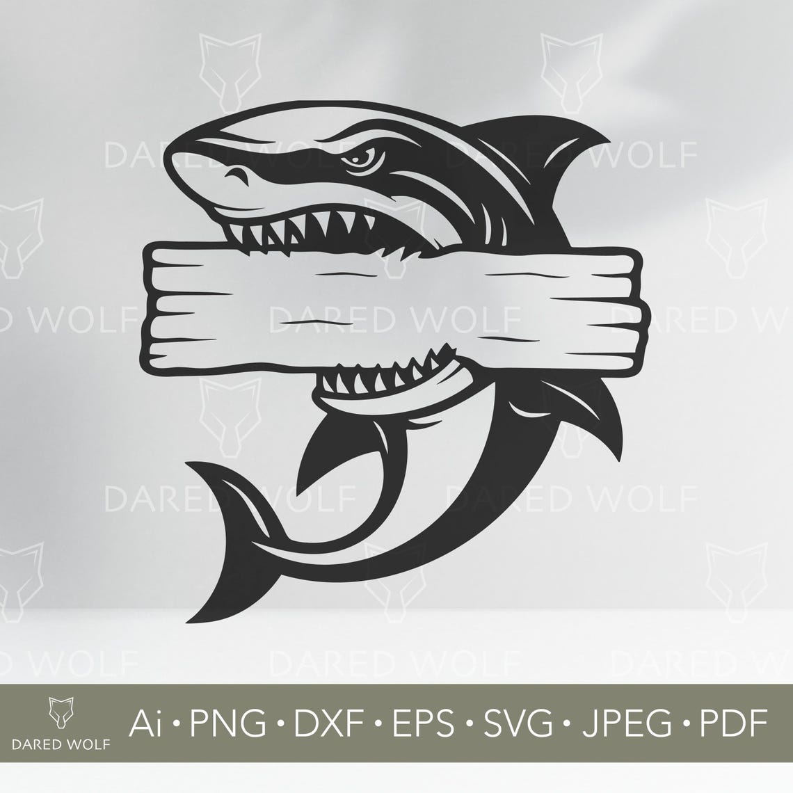 Aggressive Shark SVG: Tattoo Style Ocean Animal Design (digital File ...