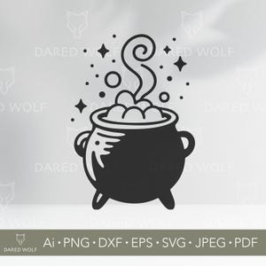 Witch Cauldron SVG Design: Halloween Clipart, Cricut & Silhouette (Digital Download)
