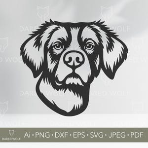 Brittany Spaniel SVG | Dog Face Vector for Cricut and Silhouette | Pet Portrait Clipart | Svg for Decals, Shirts, and Dog Lover Crafts
