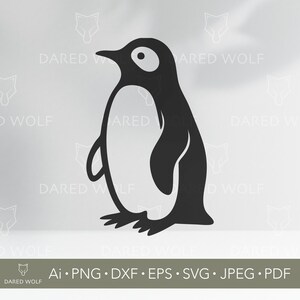 Pingouin Clipart vectoriel | Pingouin mignon SVG pour Cricut et Silhouette | Fichier numérique animal | Conception d'oiseaux d'hiver pour les projets de découpe de vinyle