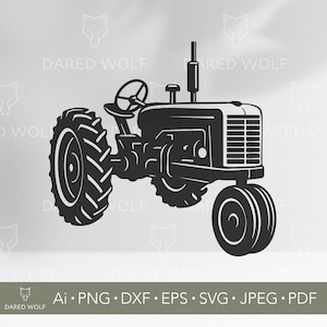 Vintage Tractor SVG: Farmhouse Vector Art (Digital Download)