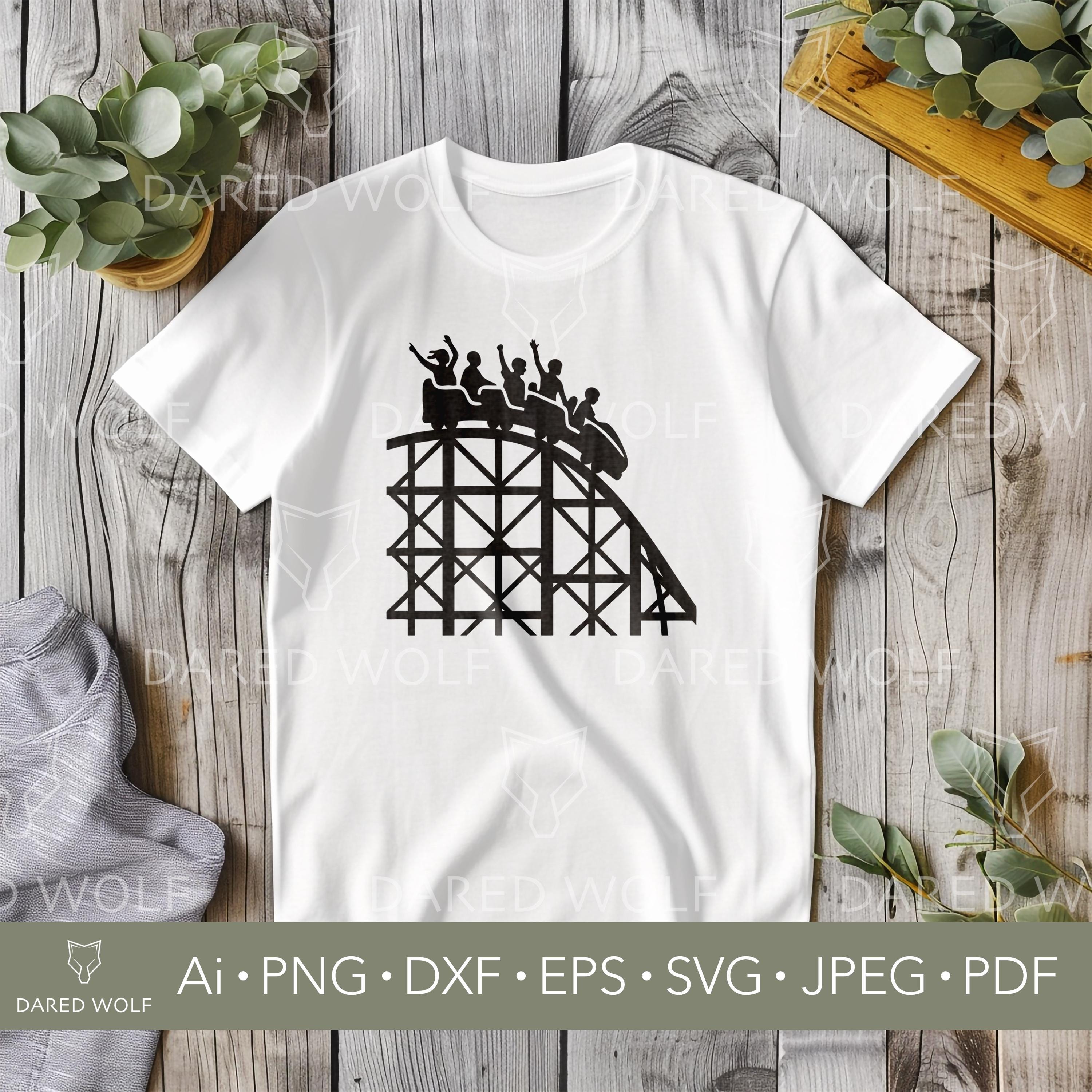 ジェットコースターのデザイン - 遊園地の乗り物のイラスト - Cricutと