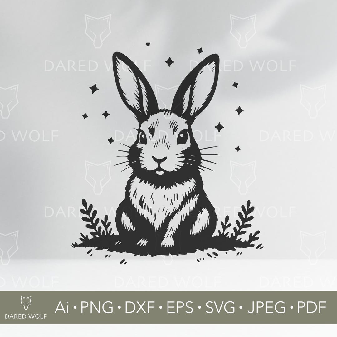 Bunny SVG | Woodland Rabbit Vector, Easter Kids Design (digital File ...