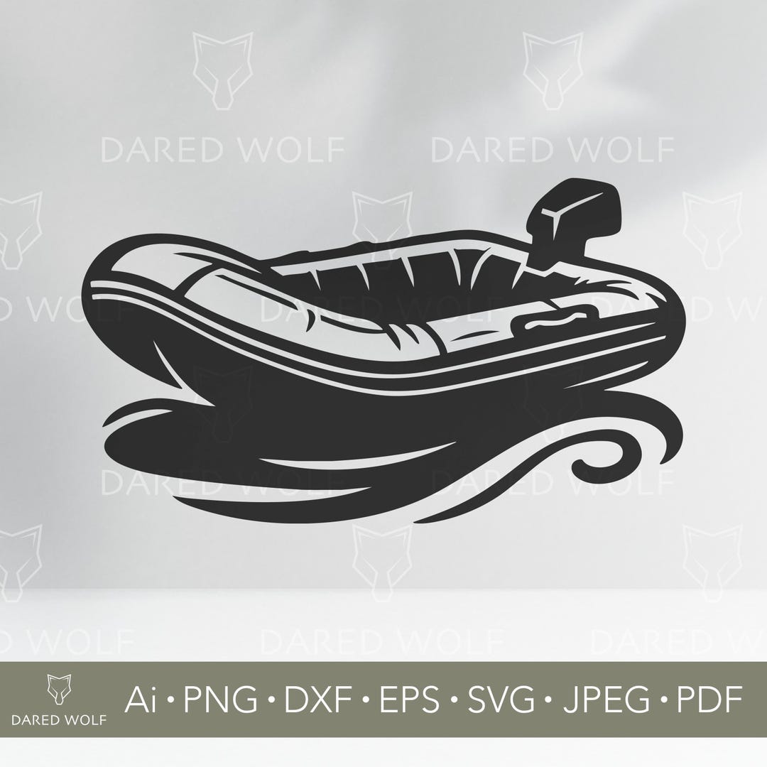 Inflatable Rubber Boat SVG | IRB Vector for Cricut & Silhouette ...