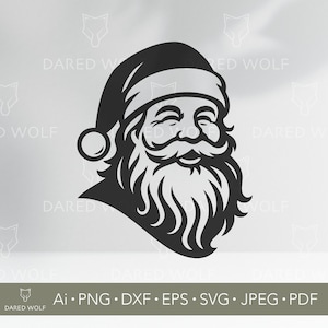 Vintage Santa Claus Vector Art: Christmas Cricut & Silhouette Design (Digital Download)