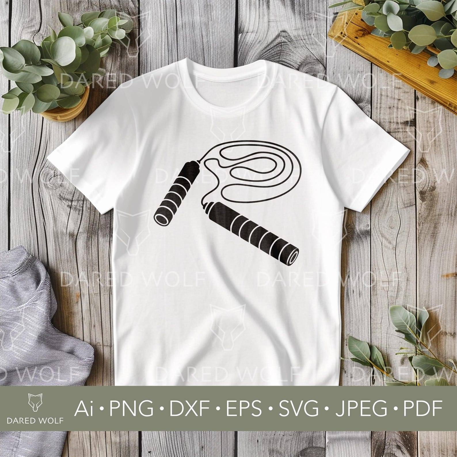 Jump Rope SVG: Fitness Clipart for Cricut & Silhouette (digital ...
