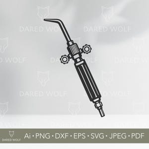 Welding Torch Design - Industrial Tool Clipart - Metalwork Vector Art for Cricut, Decals & DIY Crafts