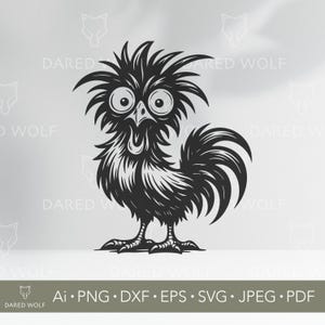 Verrückte Huhn-Vektorgrafiken | Lustige Henne SVG für Cricut und Silhouette | Bauernhof Humor Digitale Datei | Skurriles Huhn Design für T-Shirts Und Schnitt