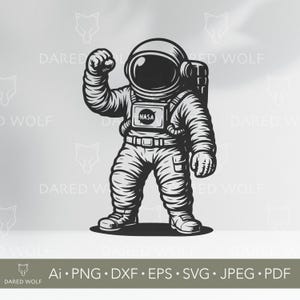 Astronaut Vector Art: Space Explorer SVG, Cricut & Silhouette File