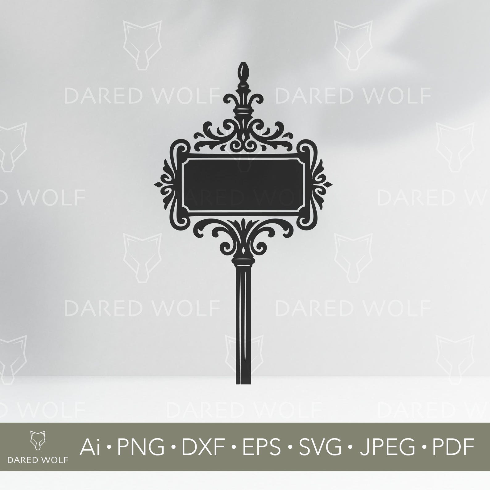 Vintage Ornate Signpost SVG: Victorian Frame Design for Cricut - Etsy