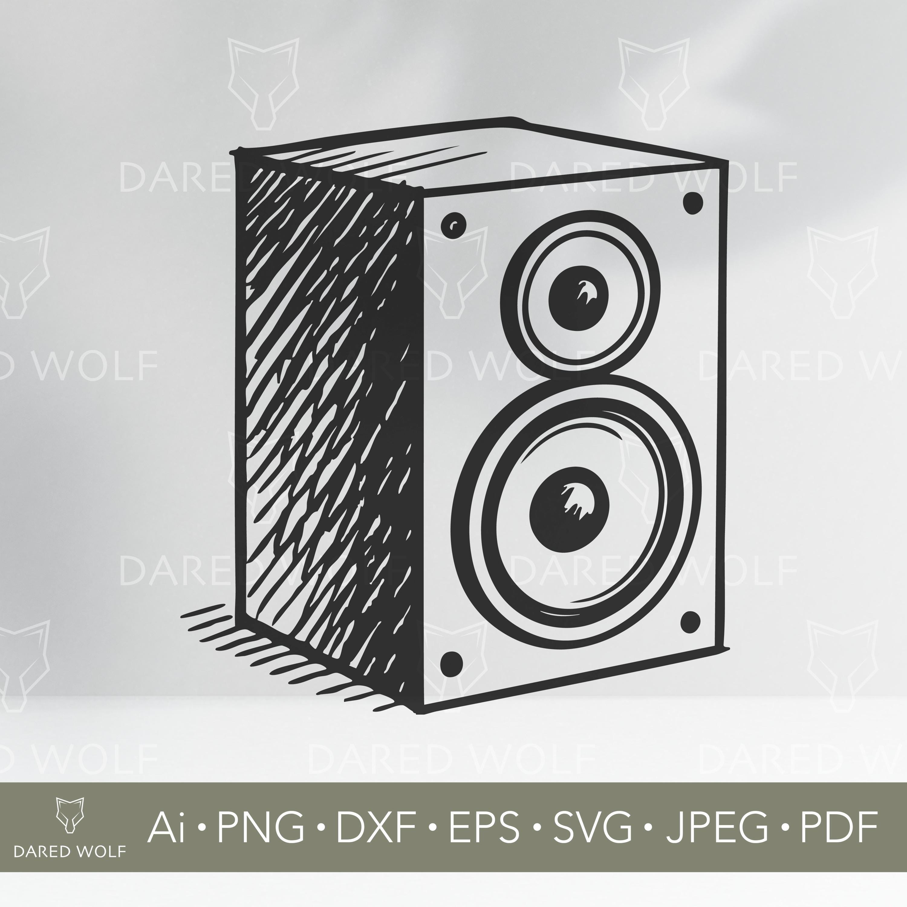Speaker Sketch Vector Art | Hand Drawn Audio Speaker Design