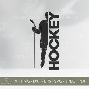 Hockey Player SVG: Stick & Skates Silhouette (Digital Vector File)