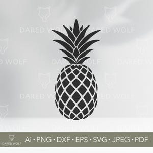 Pineapple Silhouette Vector: Tropical Fruit Clipart for Cricut, Silhouette (Digital Download)