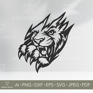 Arte vectorial de garra de león / Rey feroz de la jungla SVG para Cricut y Silhouette / Archivo digital de vida silvestre / Diseño de garra de león para corte de vinilo