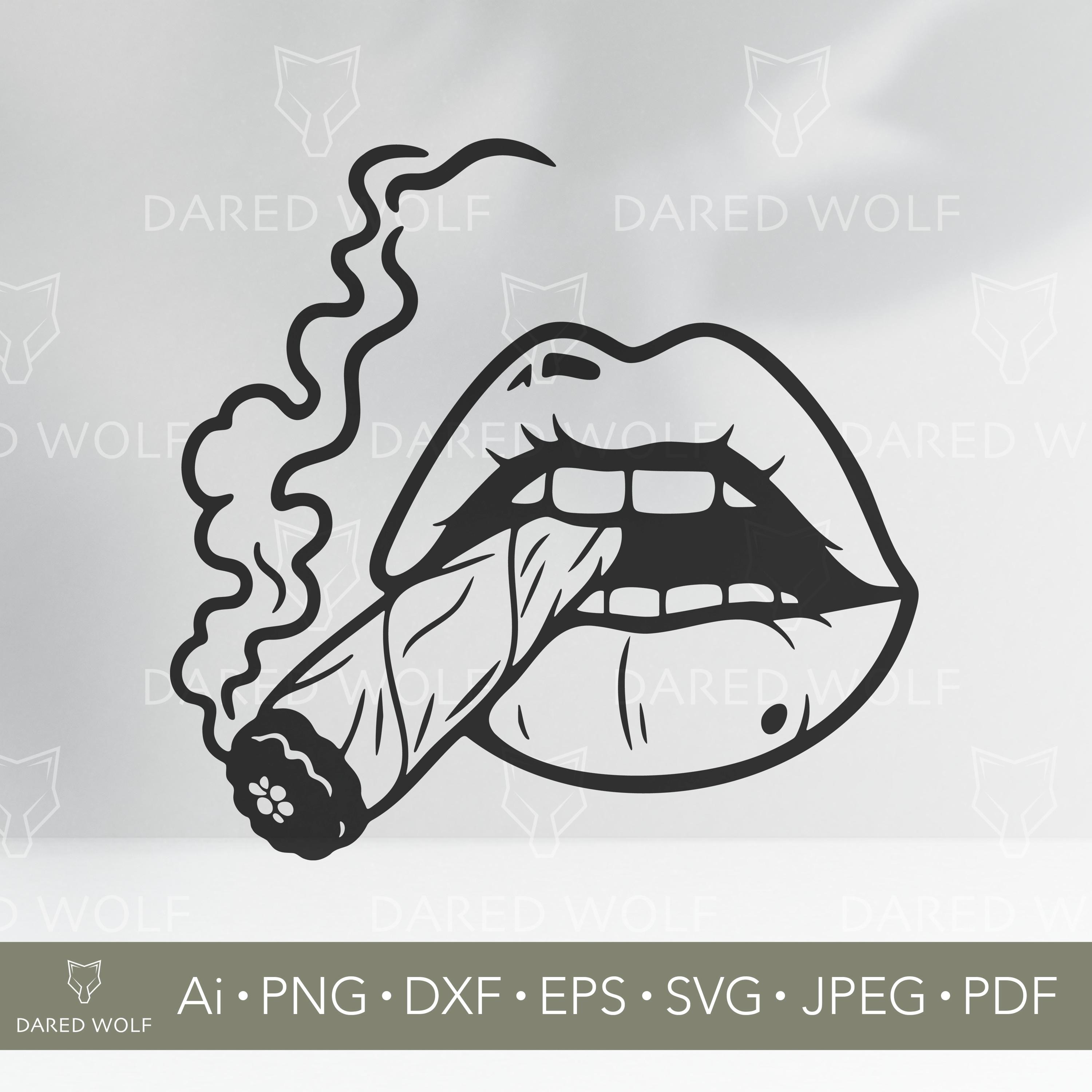 Lips Smoking Weed - Etsy, image size:3000x3000