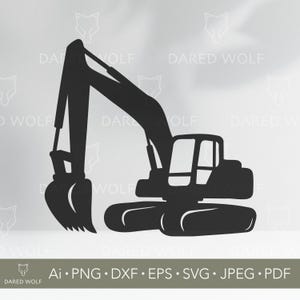 Excavator SVG Clipart | Construction Vehicle Vector for Cricut & Silhouette | Heavy Equipment Digital File | Kids Truck Design for Cutting