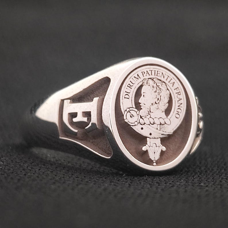 Custom Family Badge Wax Seal Ring - 18K Gold Or Platinum Tail Ring For Men & Women - View #12